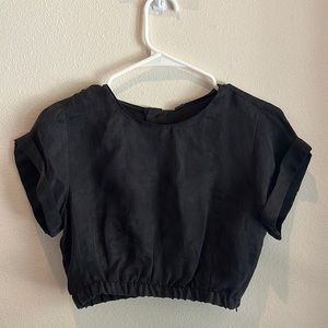 New Zara Black Crop Top